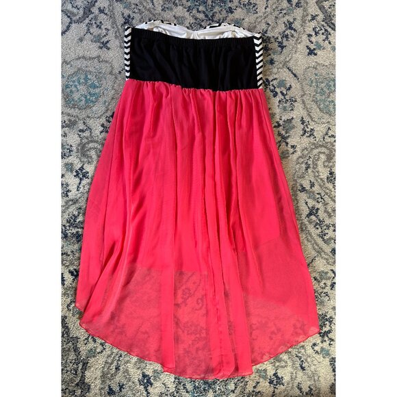 Trixxi Chevron Bodice High/Low Dress Juniors Plus size 2X - Picture 2 of 12